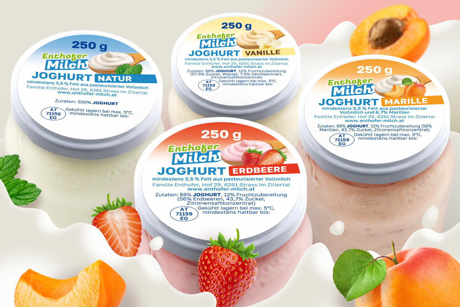 Enthofer Fruchtjoghurt Gläser