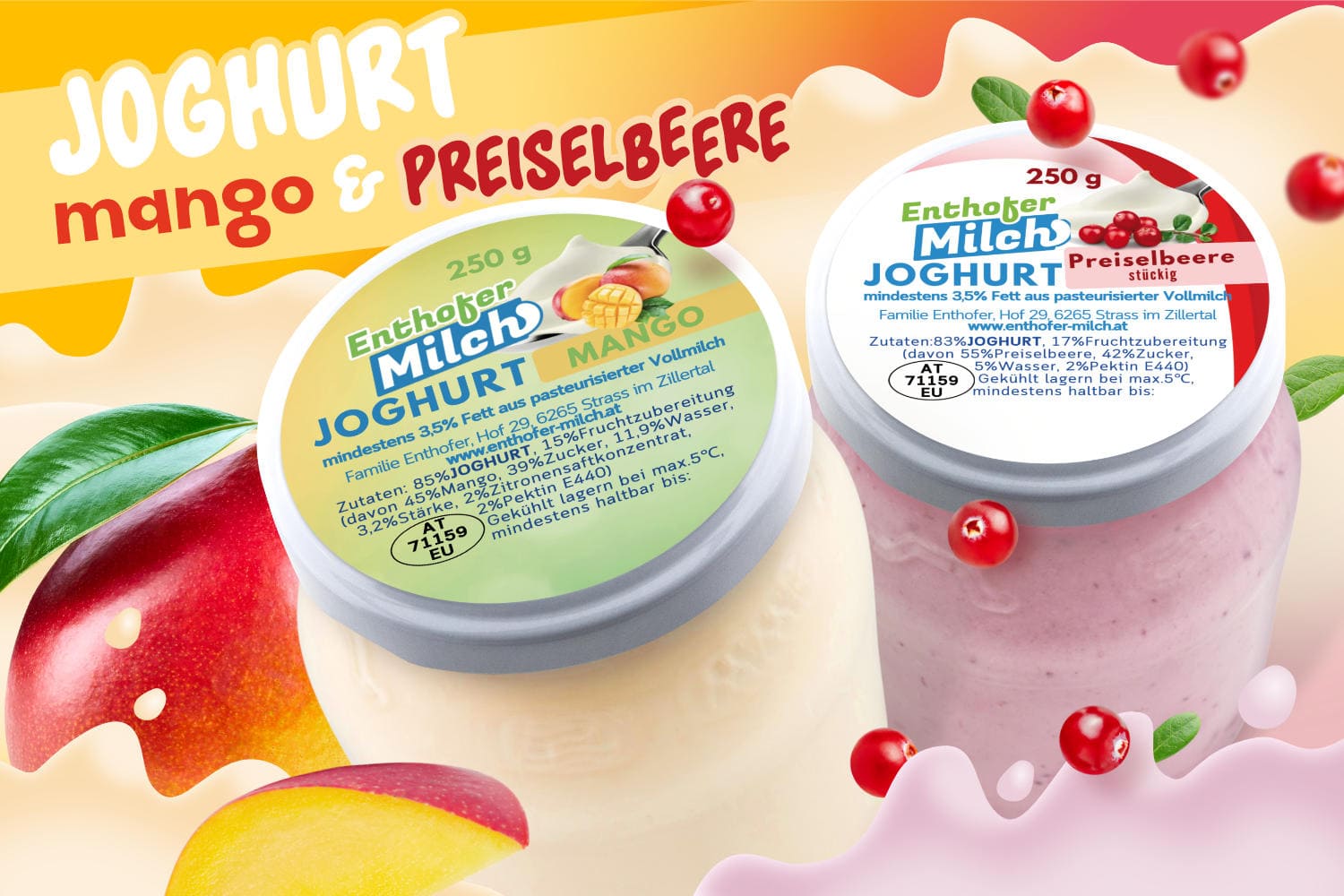 Enthofer Fruchtjoghurt Gläser